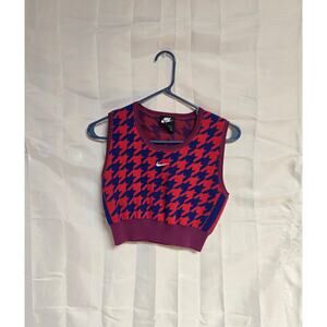 Nike Houndstooth knit Crop Top